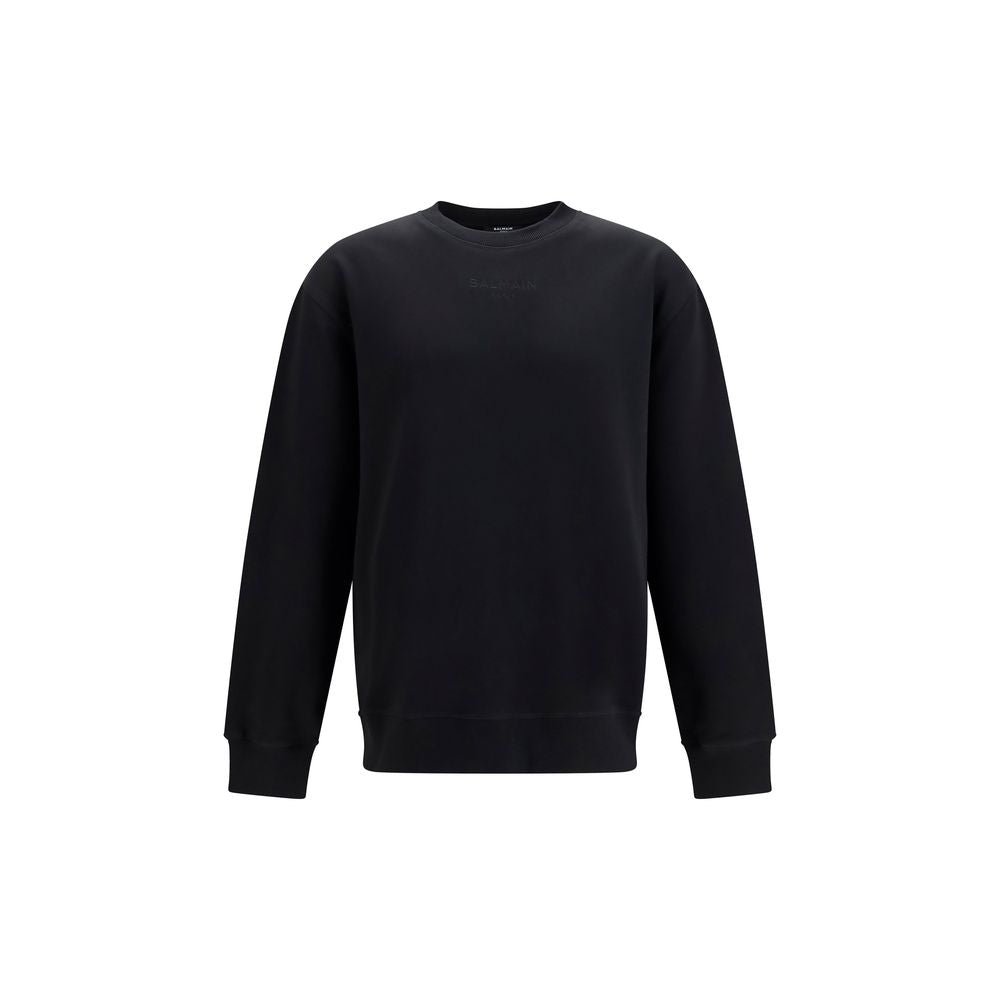 Schwarzer Baumwoll-Sweatshirt