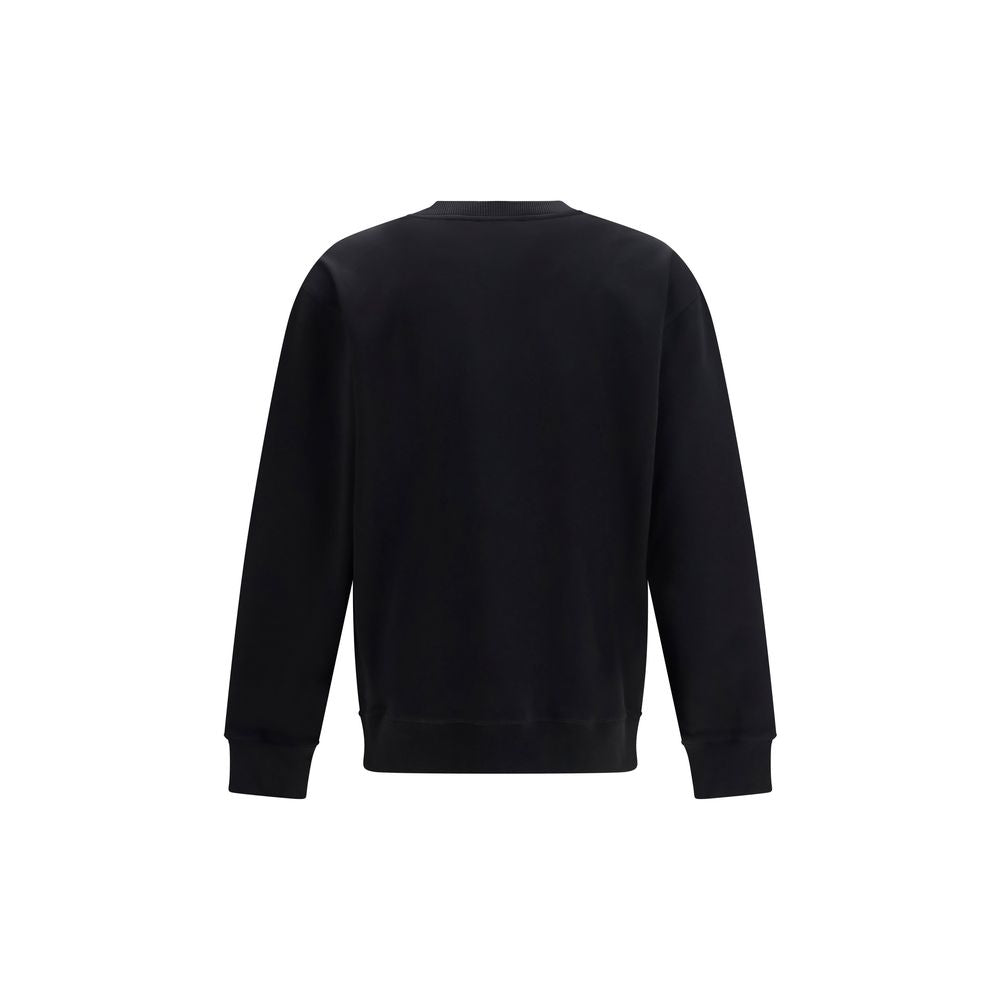 Schwarzer Baumwoll-Sweatshirt