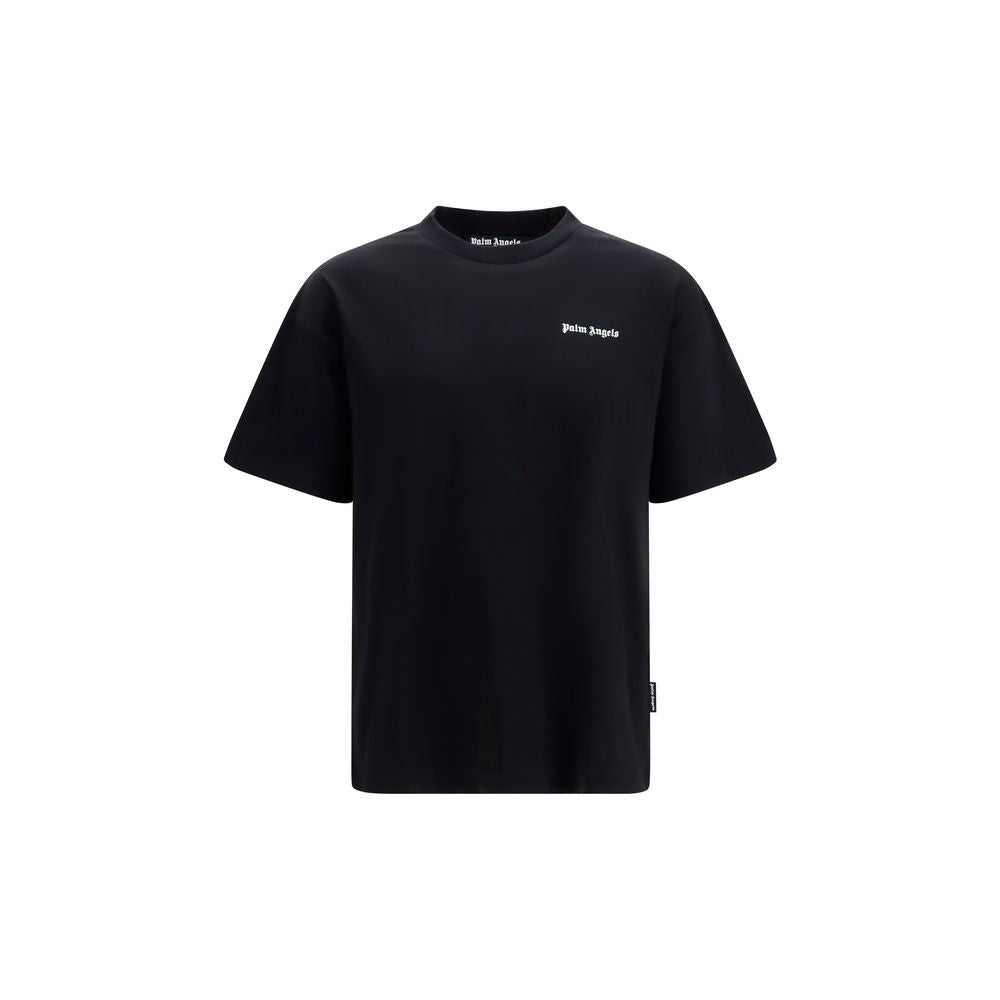 Schwarzes Baumwoll-T-Shirt