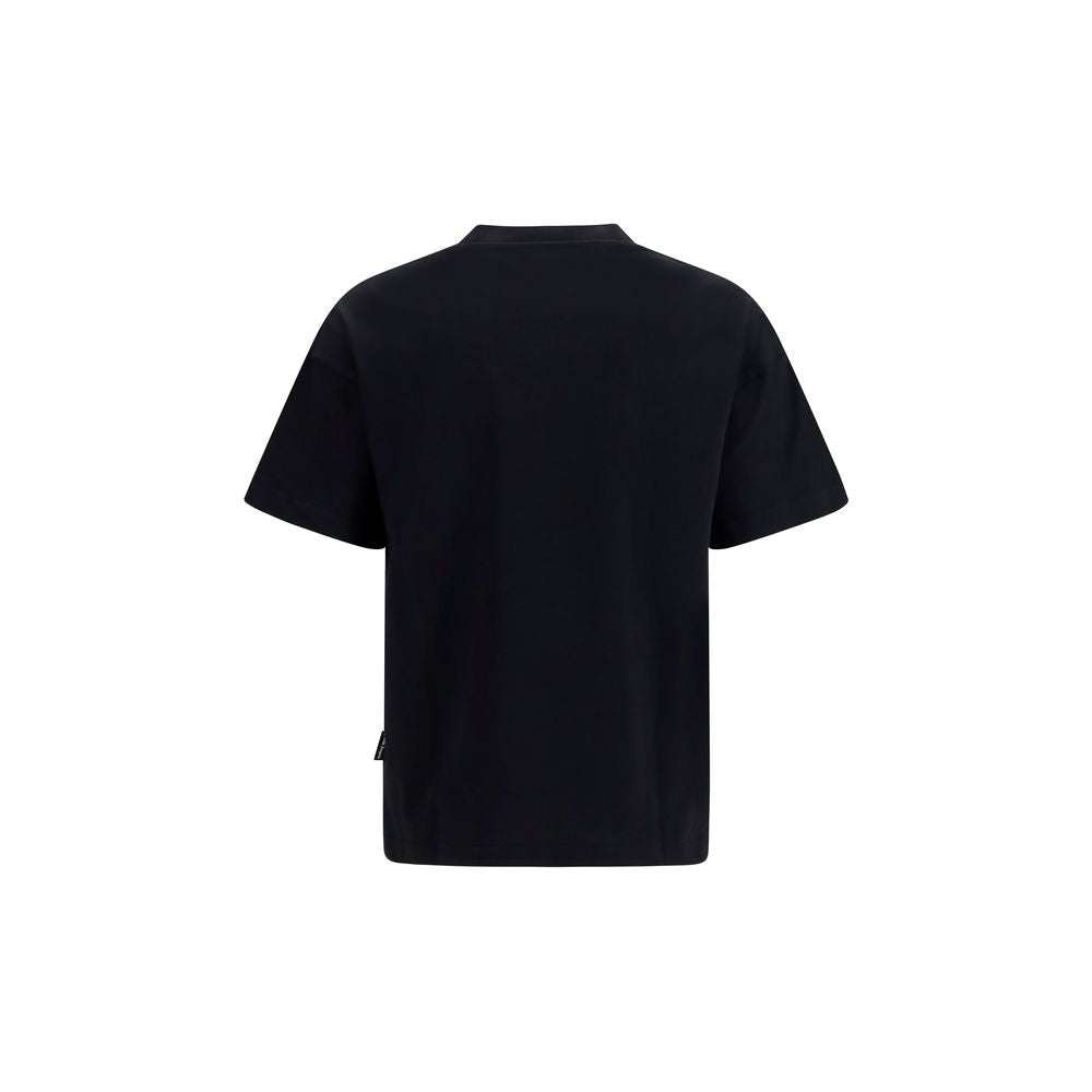 Schwarzes Baumwoll-T-Shirt