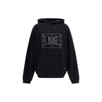 Schwarzer Baumwoll-Sweatshirt