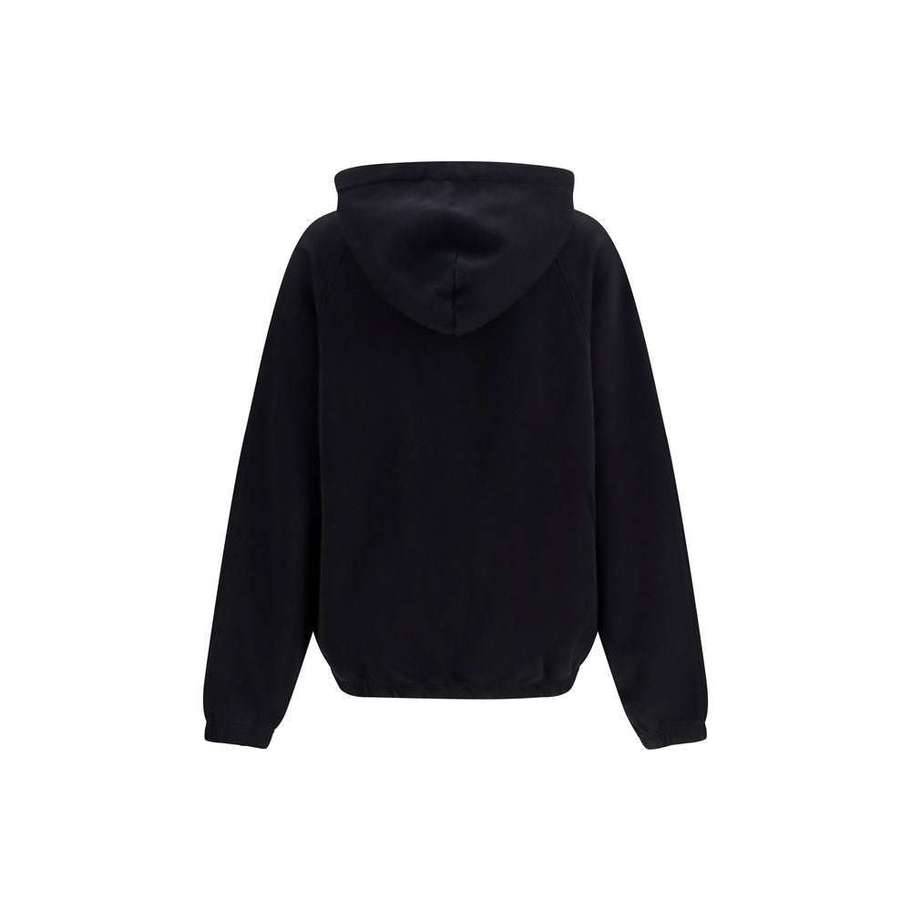 Schwarzer Baumwoll-Sweatshirt