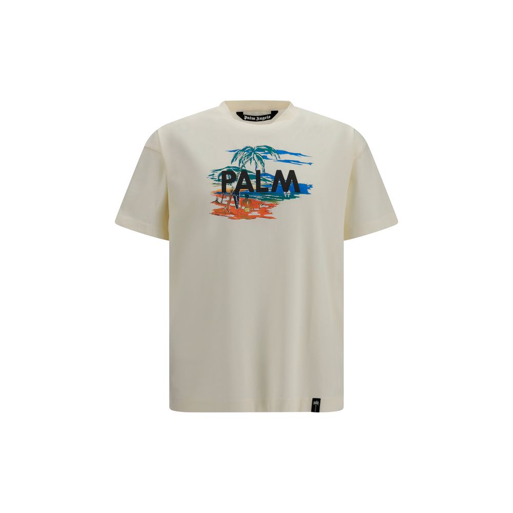 Beiges Baumwoll-T-Shirt
