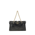 Schwarze Lammleder Schultertasche Ovis Aries Aries