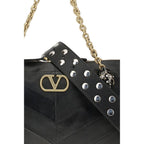 Schwarze Lammleder Schultertasche Ovis Aries Aries