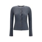 Grauer Kaschmir-Strickjacke Burberry