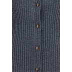 Grauer Kaschmir-Strickjacke Burberry
