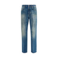 Blaue Jeans aus Baumwolle im geraden Schnitt