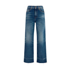 Blaue Bootcut-Jeans aus Baumwolle Chloé