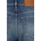 Blaue Bootcut-Jeans aus Baumwolle Chloé
