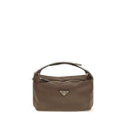 Braune Schultertasche aus recyceltem Polyamid