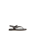 Schwarze Bos Taurus Kalbsleder-Sandalen