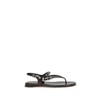 Schwarze Bos Taurus Kalbsleder-Sandalen