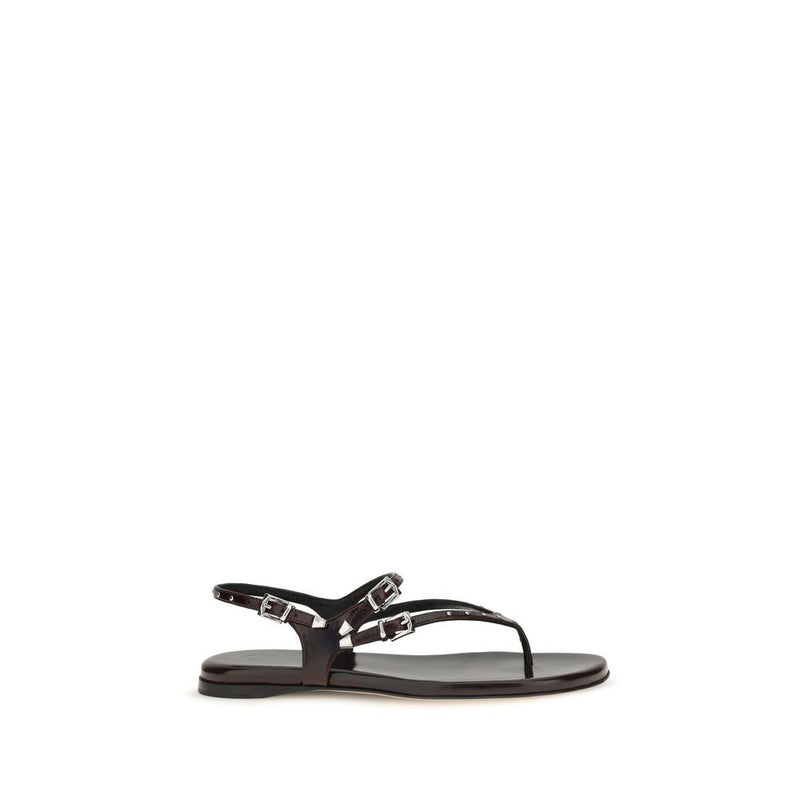 Schwarze Bos Taurus Kalbsleder-Sandalen