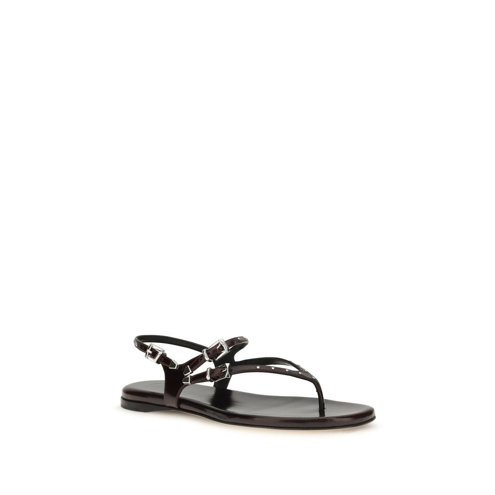 Schwarze Bos Taurus Kalbsleder-Sandalen