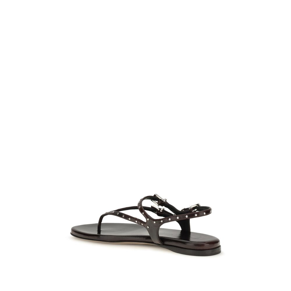 Schwarze Bos Taurus Kalbsleder-Sandalen