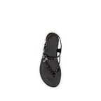 Schwarze Bos Taurus Kalbsleder-Sandalen