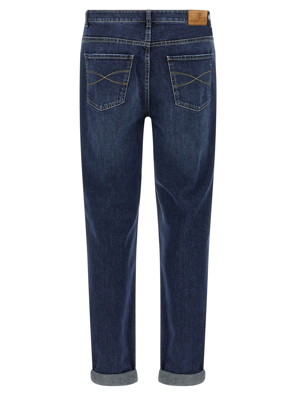Blaue Jeans aus Baumwolle im geraden Schnitt