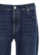 Blaue Jeans aus Baumwolle im geraden Schnitt