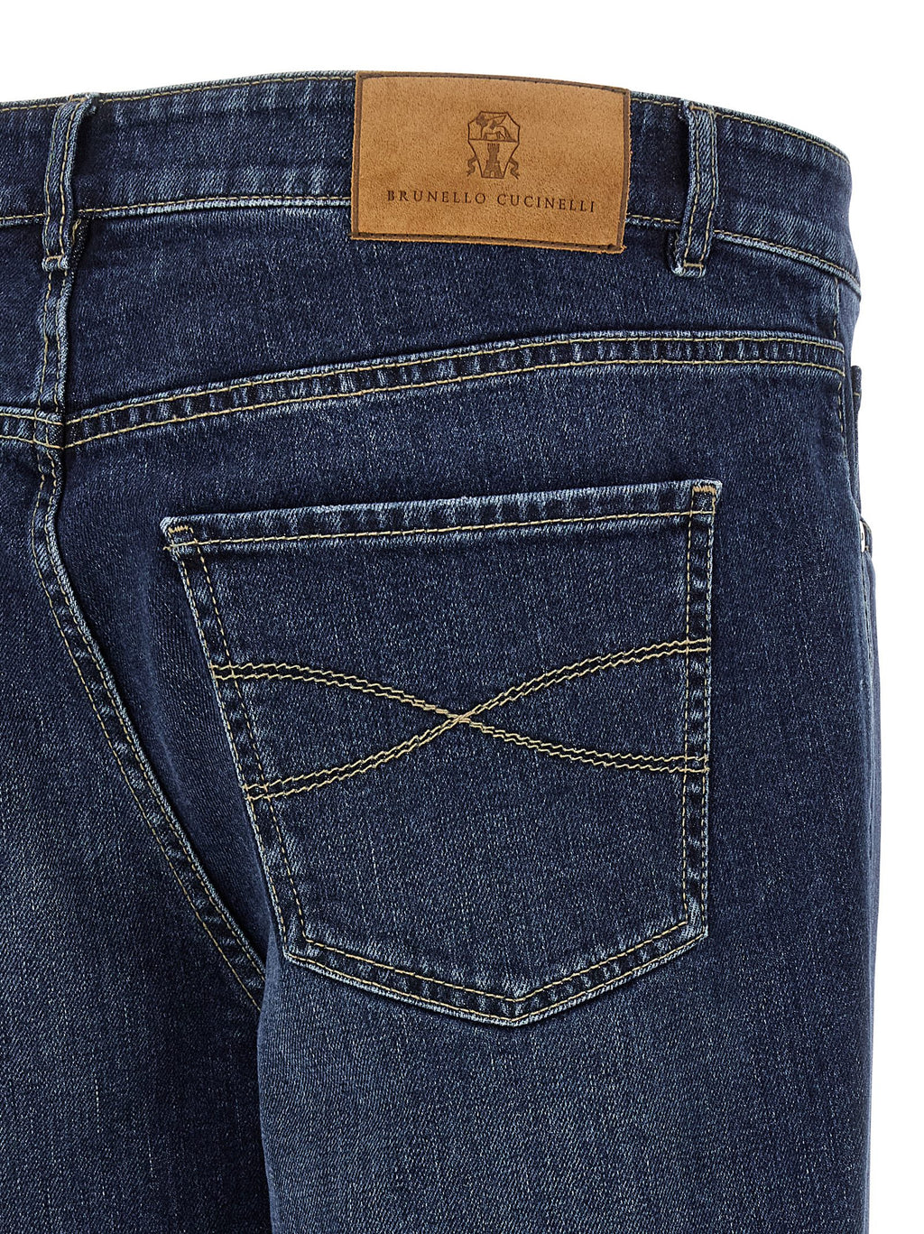 Blaue Jeans aus Baumwolle im geraden Schnitt