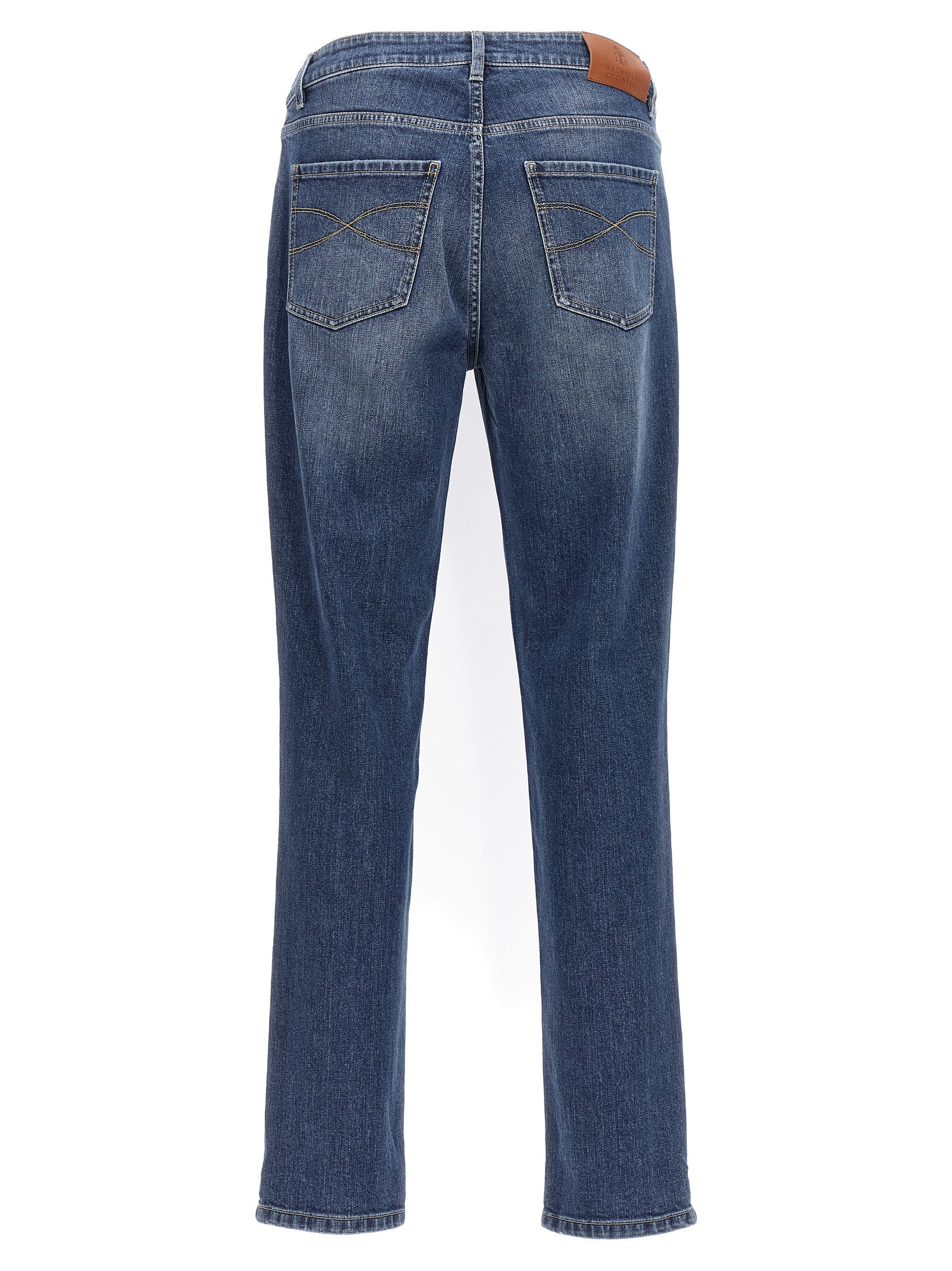 Blaue Baumwoll-Jeans im Slim Fit