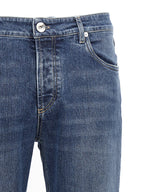 Blaue Baumwoll-Jeans im Slim Fit
