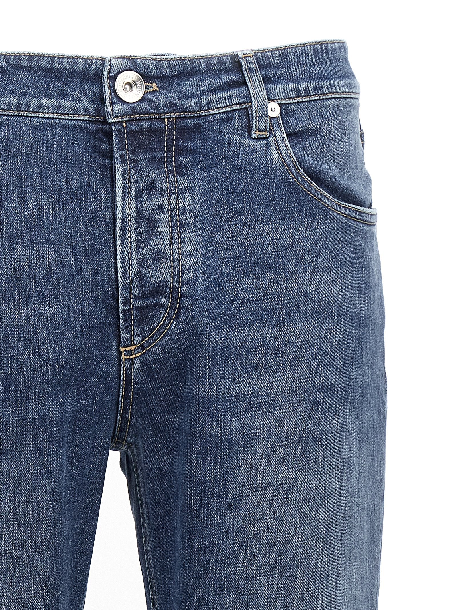 Blaue Baumwoll-Jeans im Slim Fit