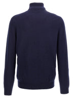 Blauer Kaschmir-Cardigan
