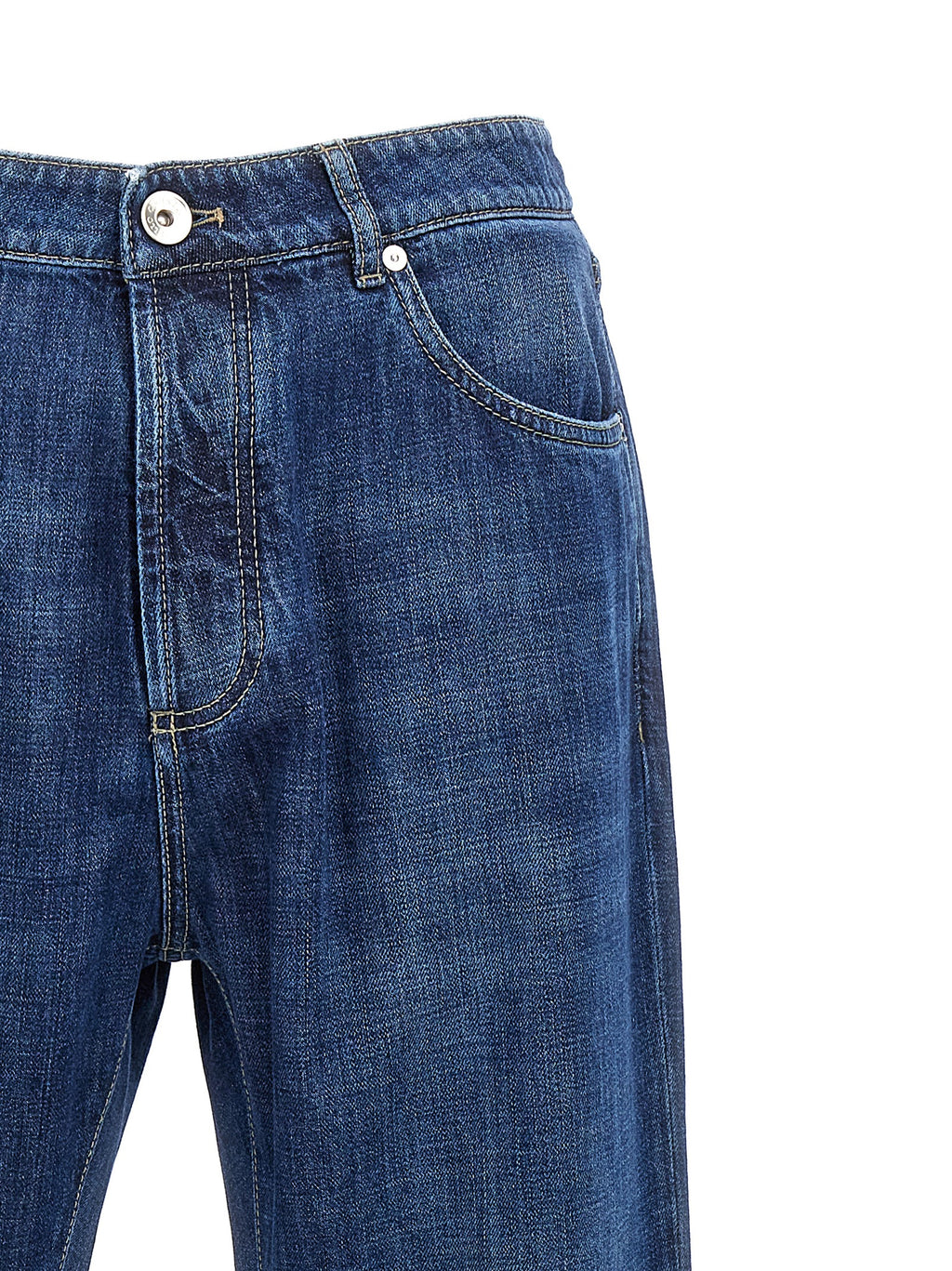 Blaue Baumwolljeans im Relaxed Fit