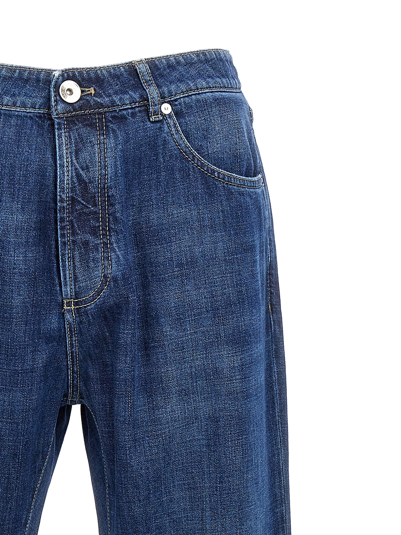 Blaue Baumwolljeans im Relaxed Fit