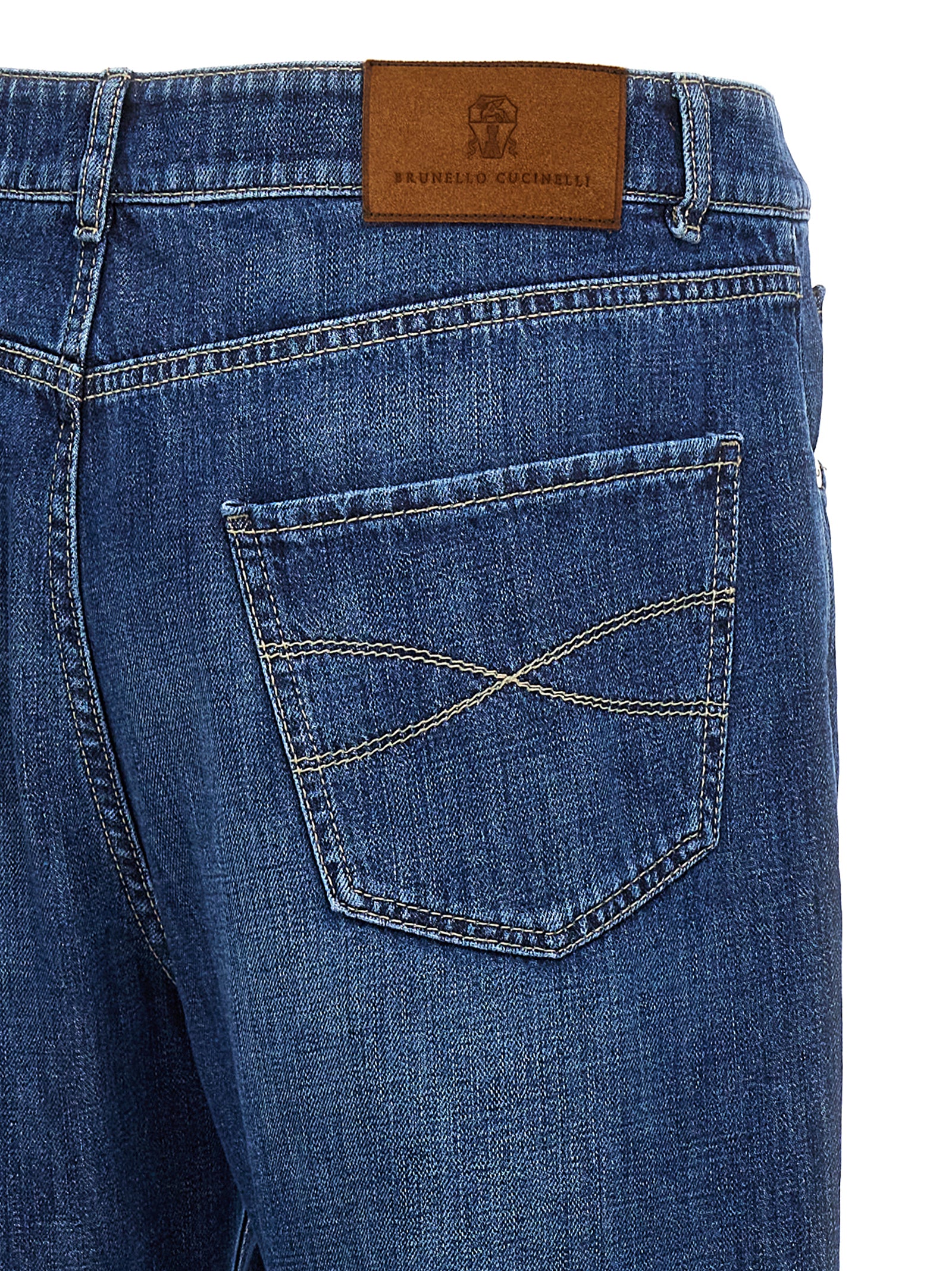 Blaue Baumwolljeans im Relaxed Fit
