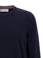 Blauer Kaschmir-Cardigan