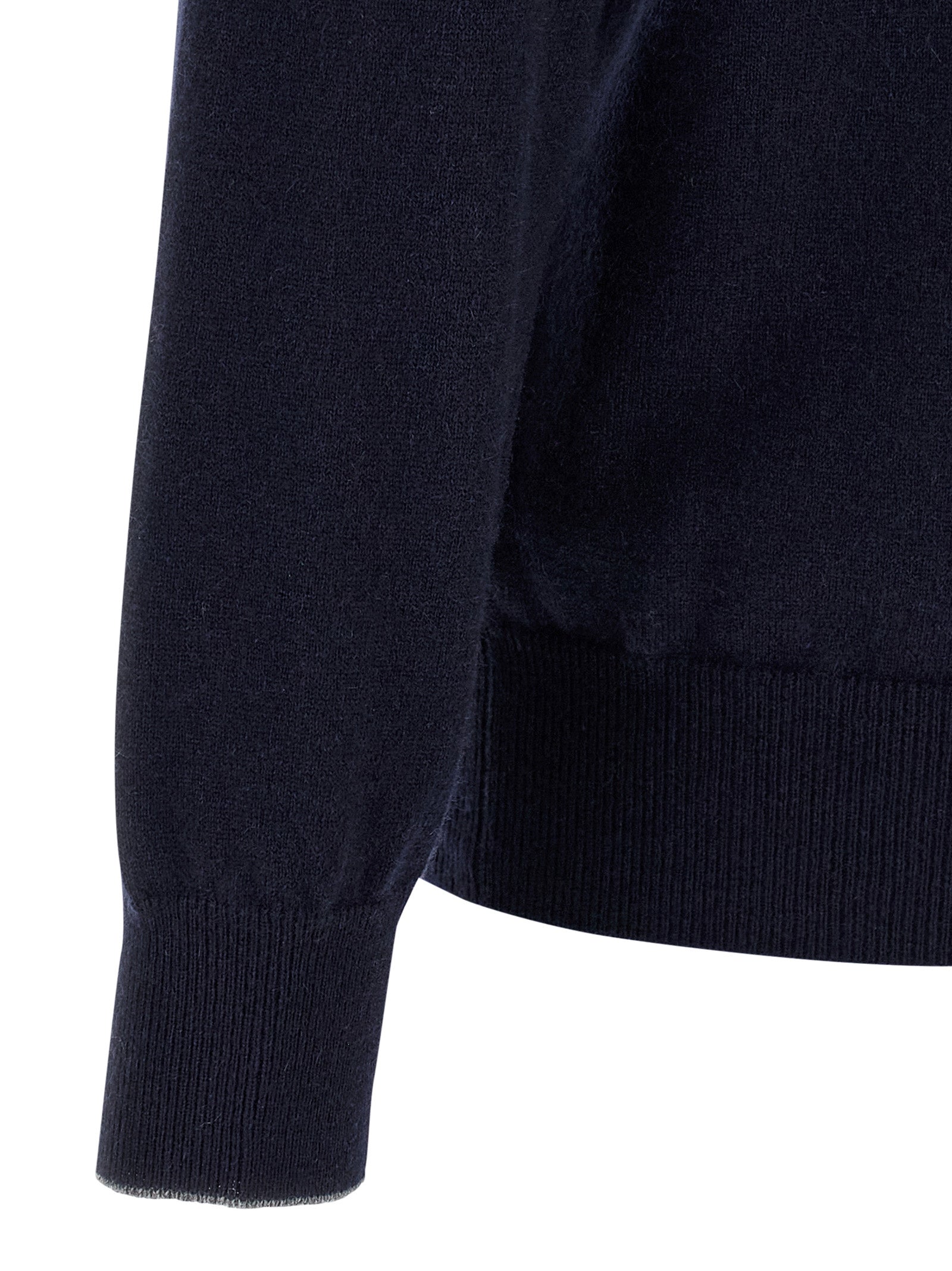 Blauer Kaschmir-Cardigan