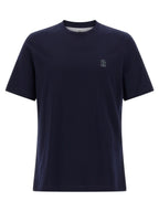 Blaues Baumwoll-T-Shirt
