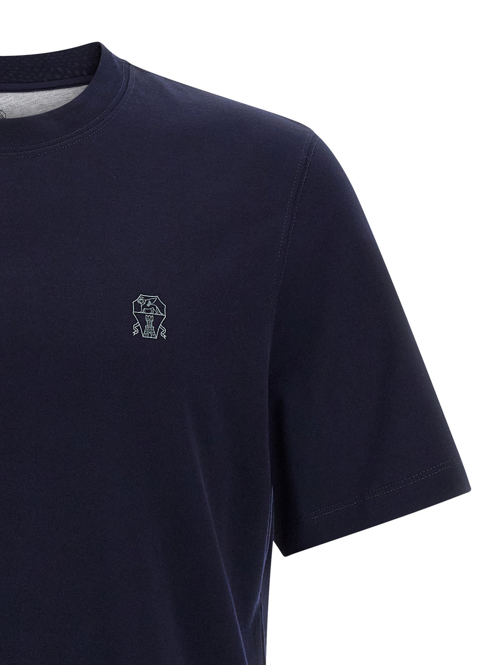 Blaues Baumwoll-T-Shirt