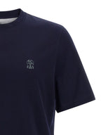 Blaues Baumwoll-T-Shirt
