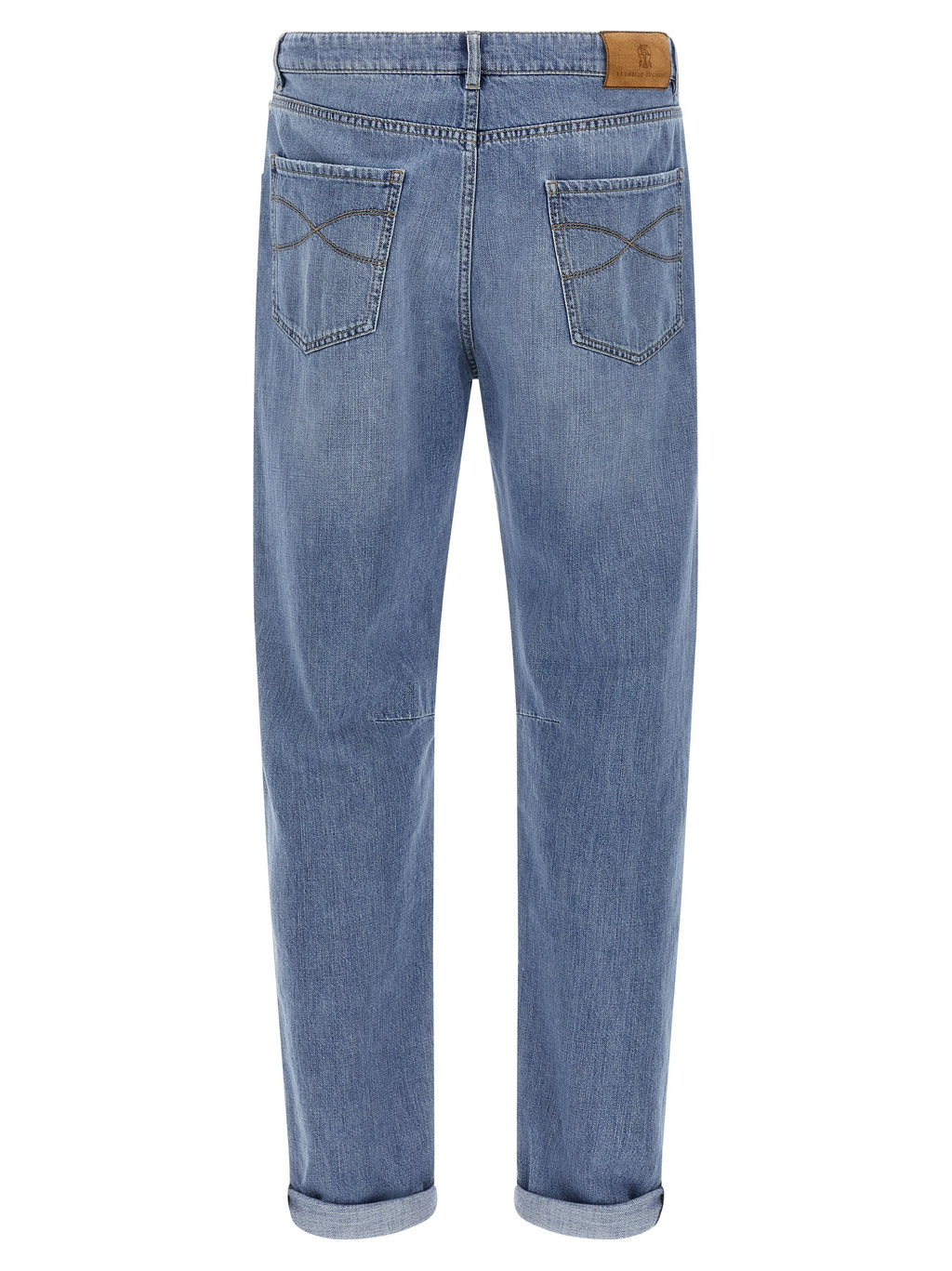Blaue Jeans aus Baumwolle im geraden Schnitt