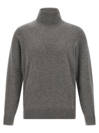 Grauer Kaschmir-Strickjacke