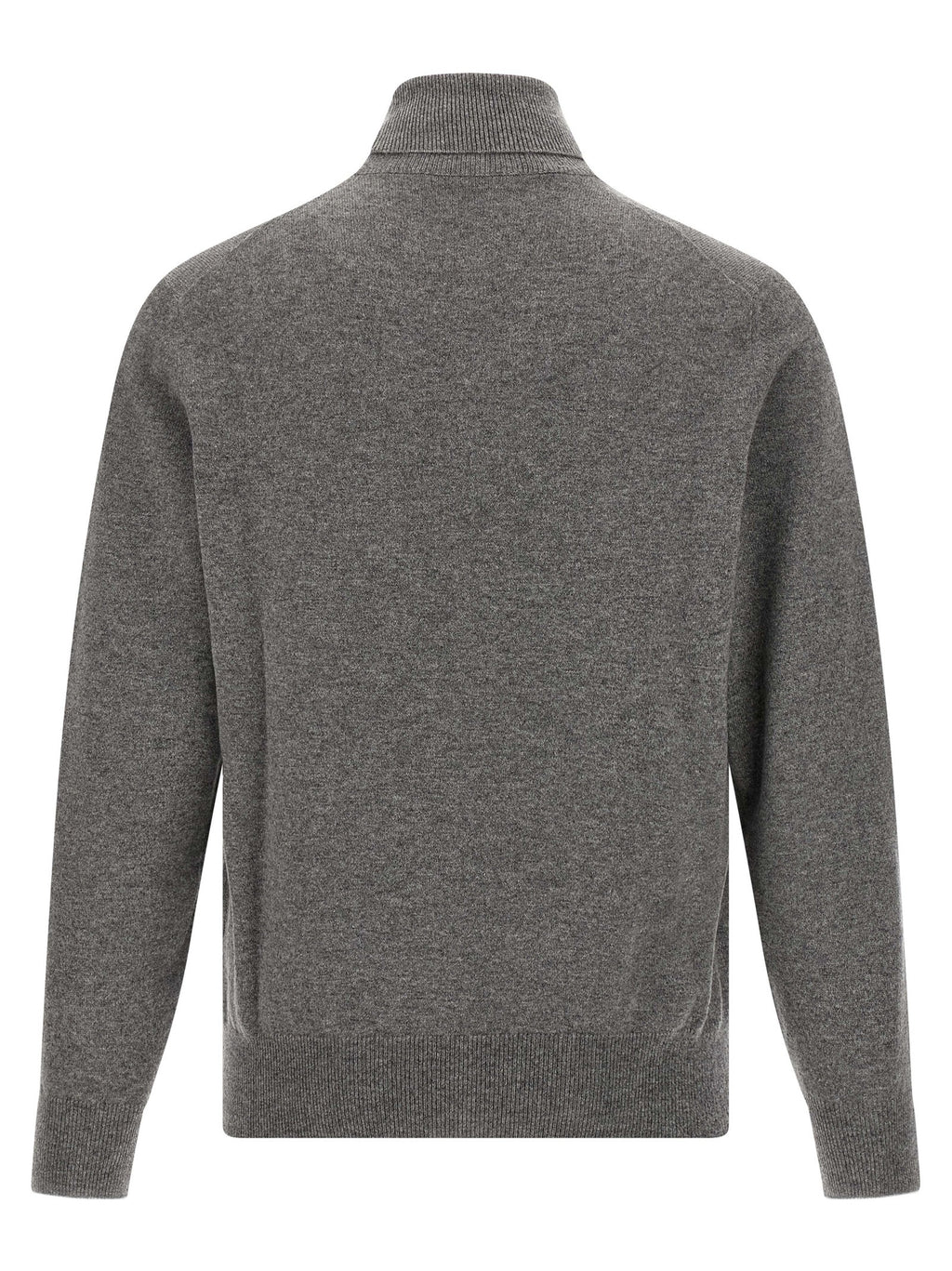 Grauer Kaschmir-Strickjacke