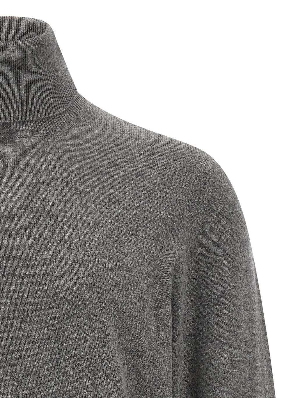 Grauer Kaschmir-Strickjacke