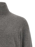Grauer Kaschmir-Strickjacke