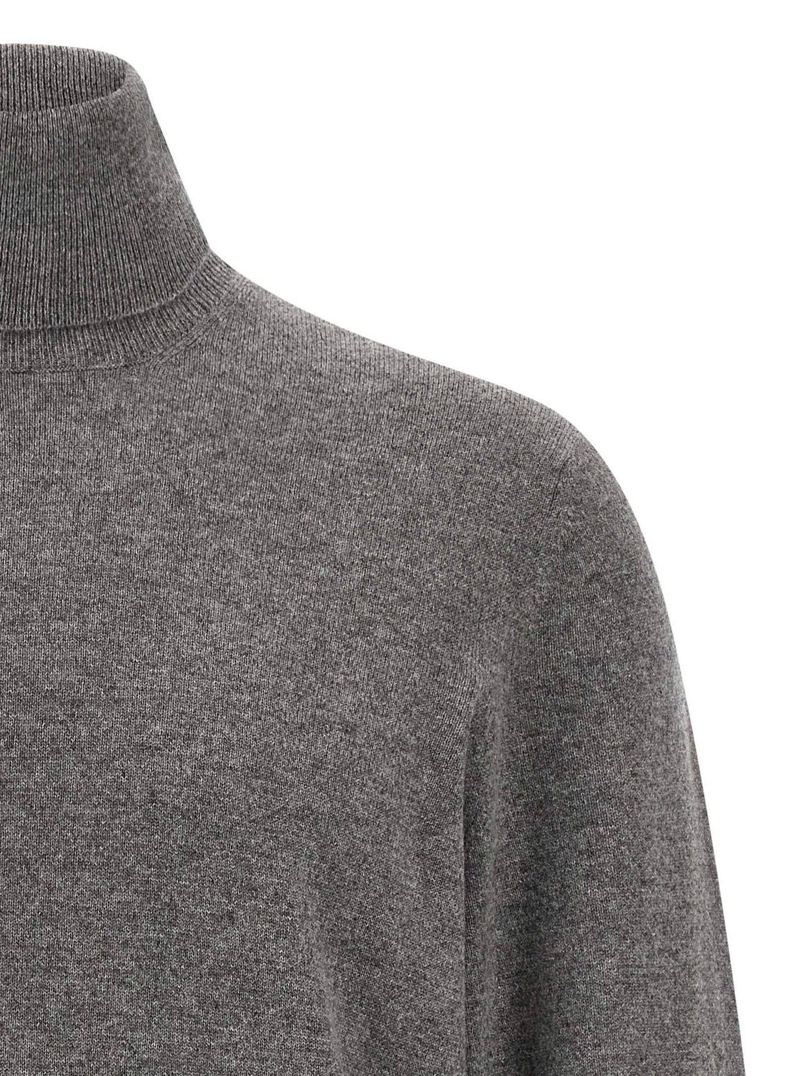 Grauer Kaschmir-Strickjacke