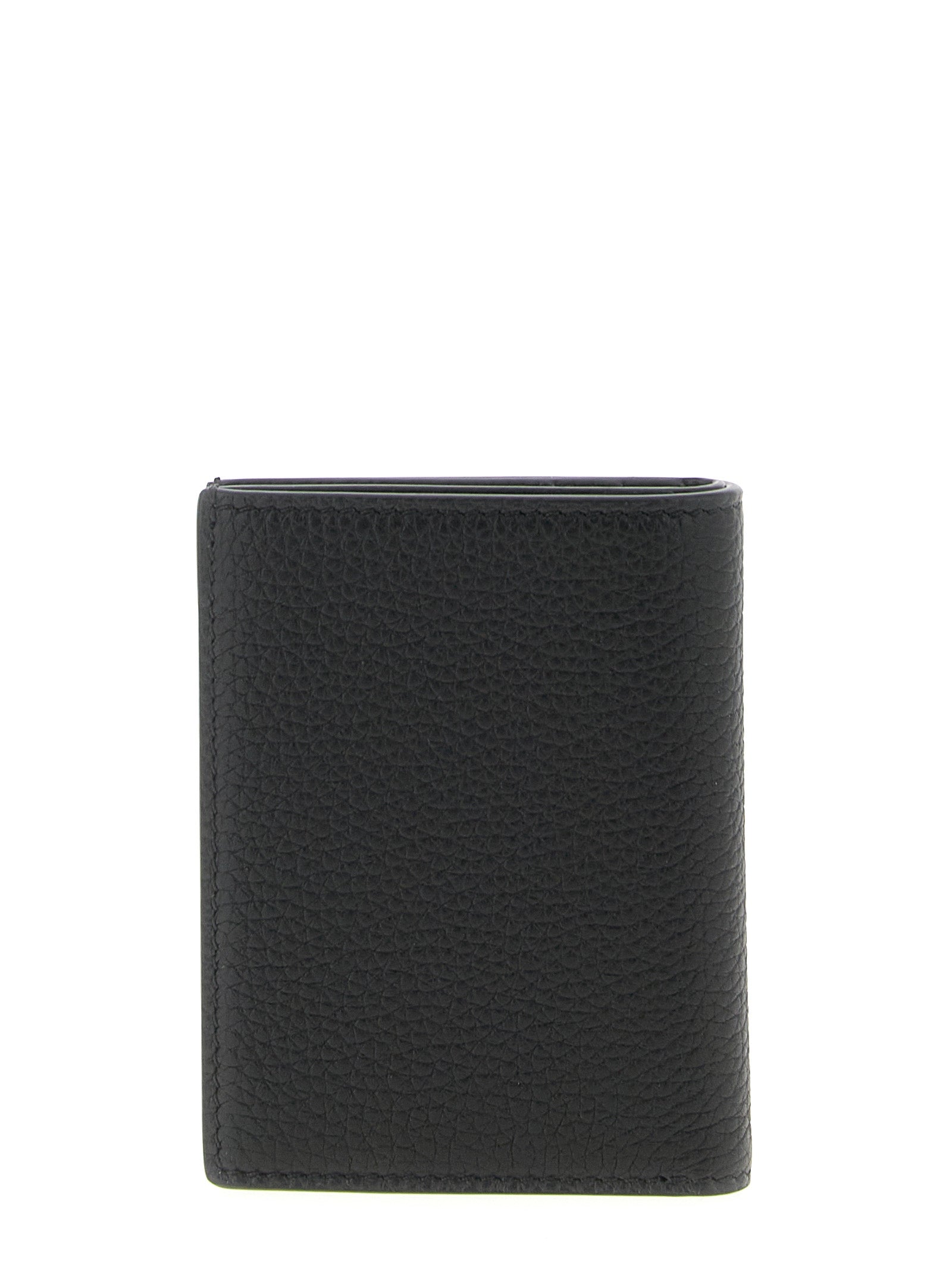 Schwarzes Kartenetui aus Leder 325812BM