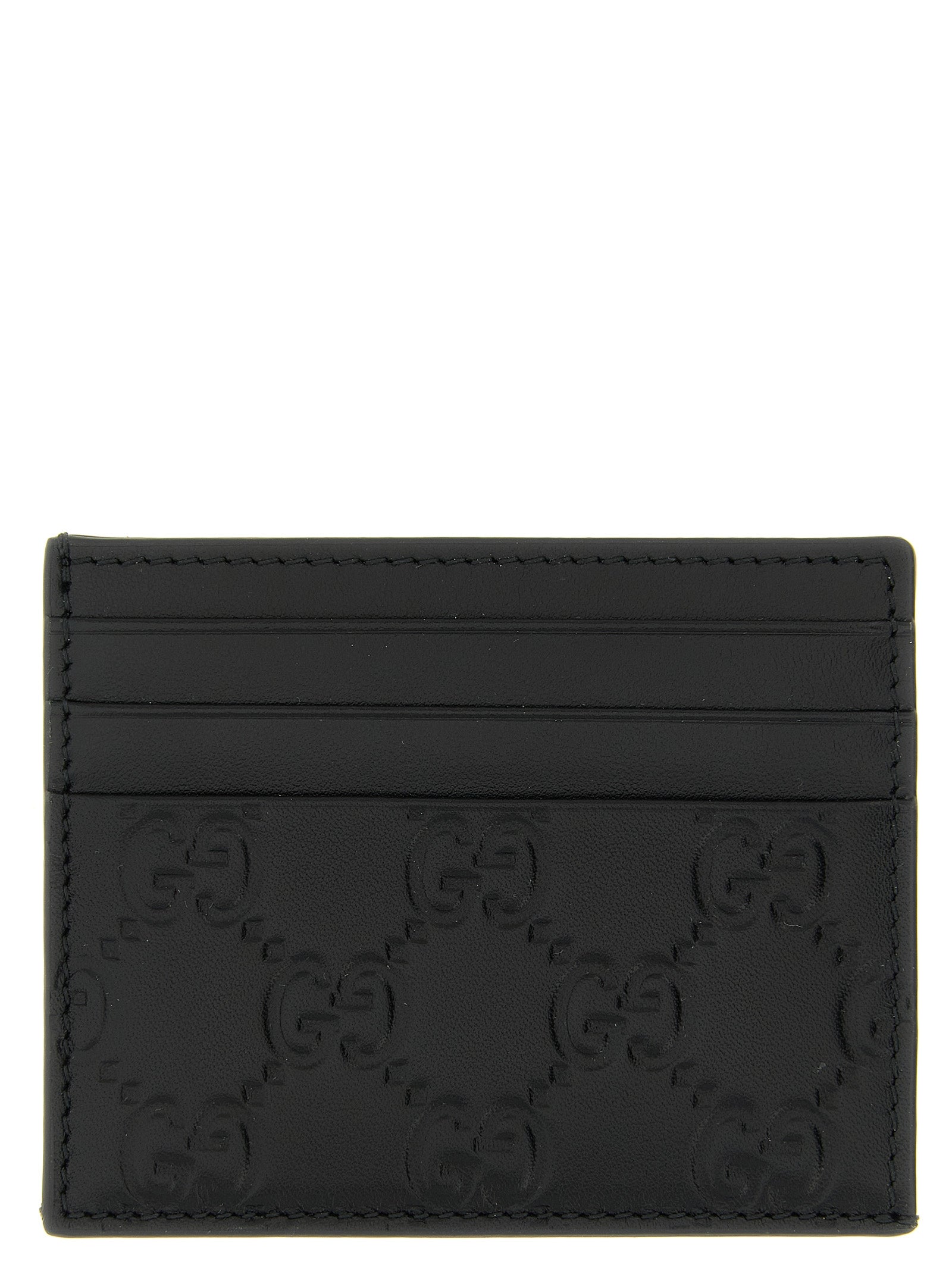 Schwarzes Kartenetui aus Leder 333999BM