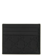Schwarzes Kartenetui aus Leder 333999BM