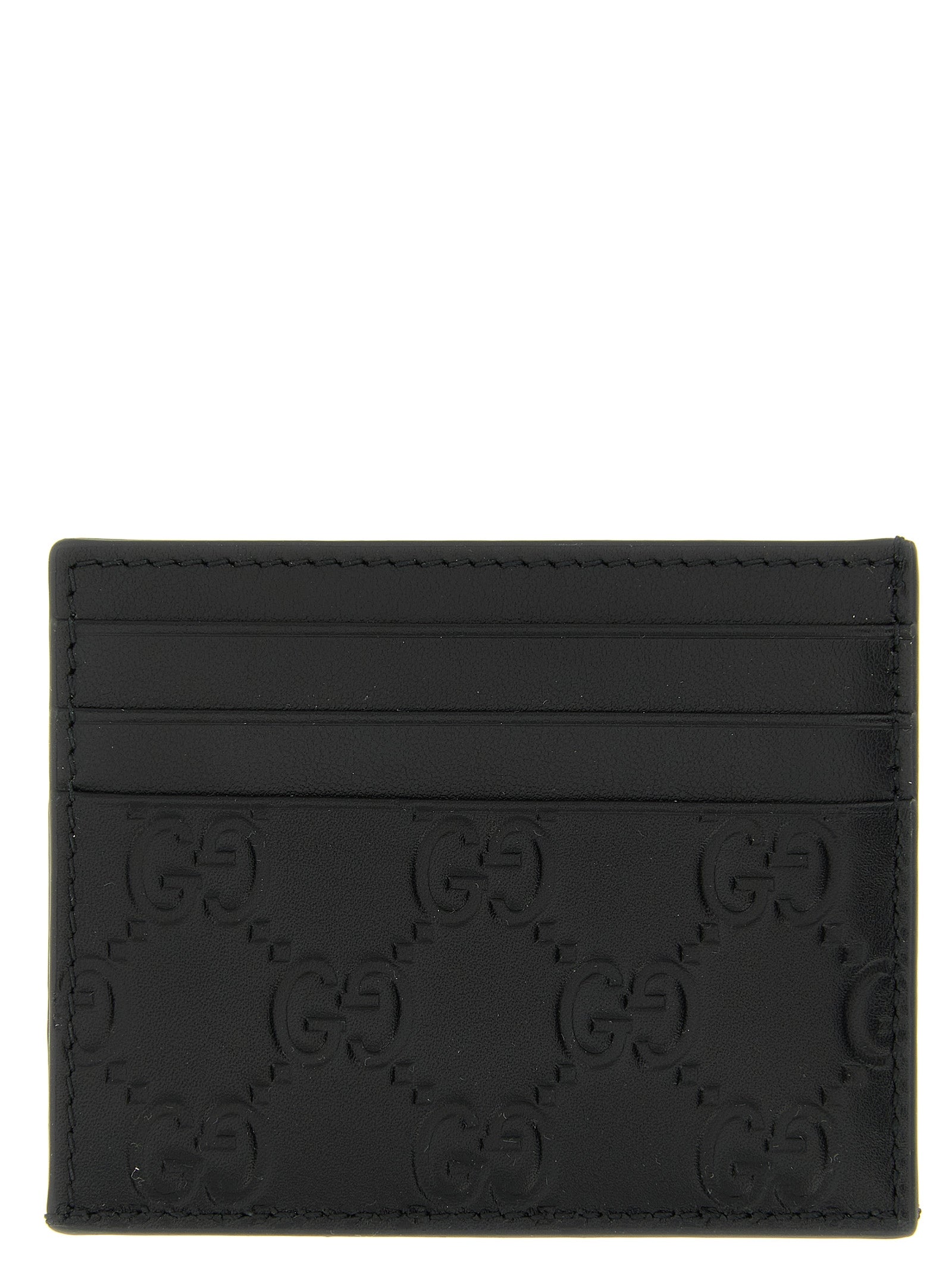 Schwarzes Kartenetui aus Leder 333999BM
