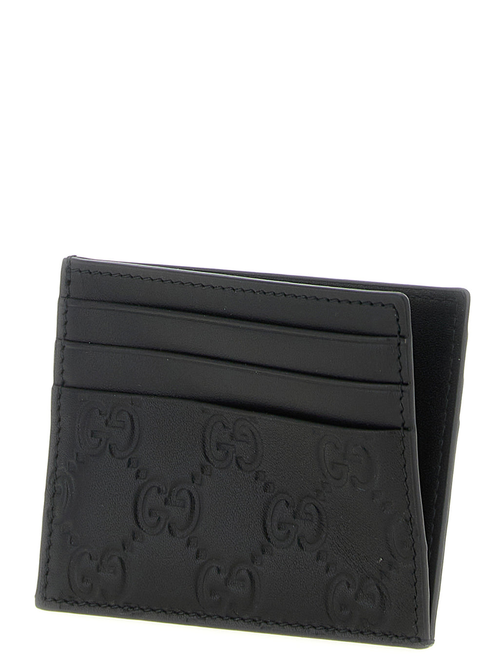 Schwarzes Kartenetui aus Leder 333999BM