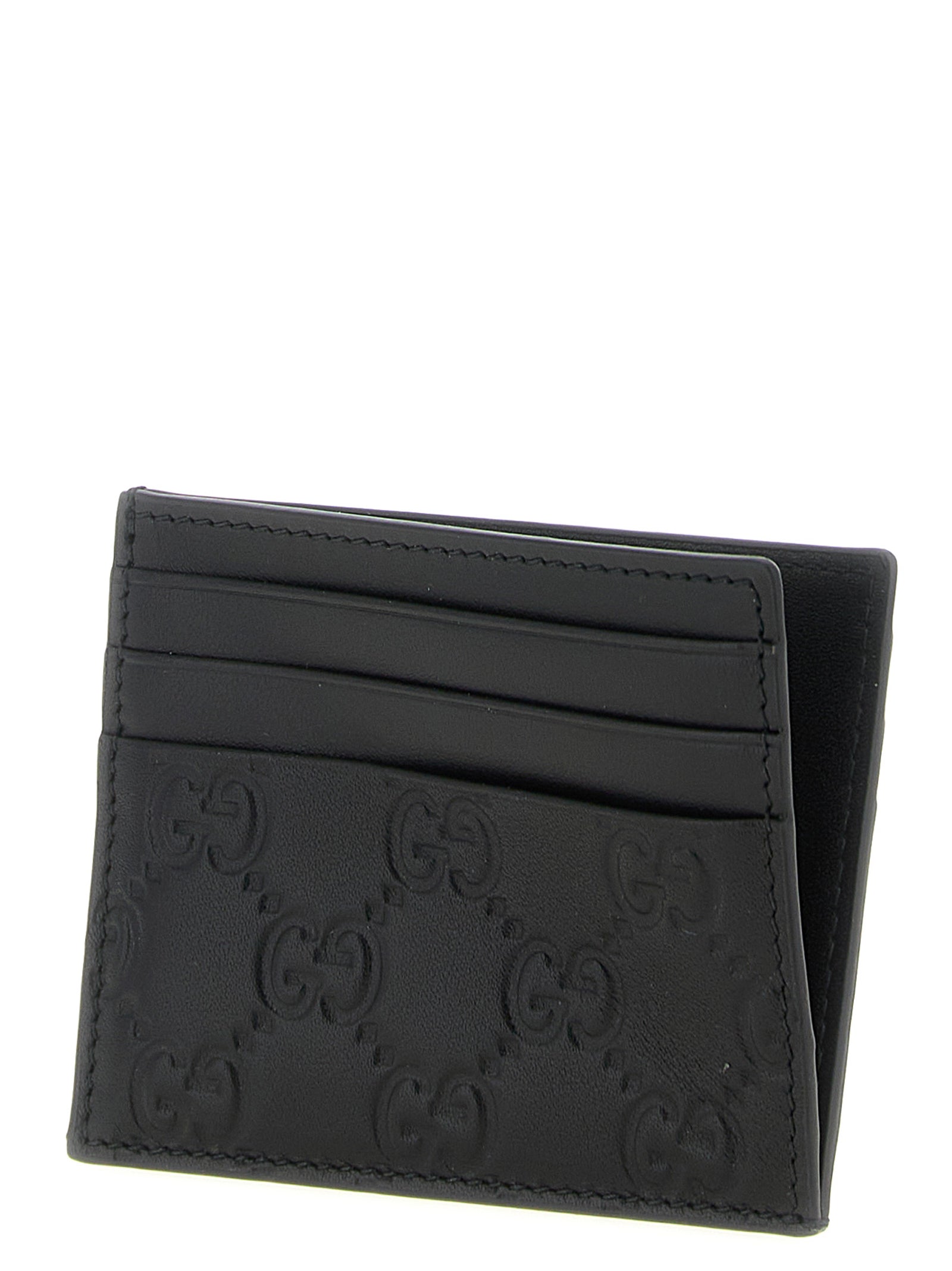 Schwarzes Kartenetui aus Leder 333999BM
