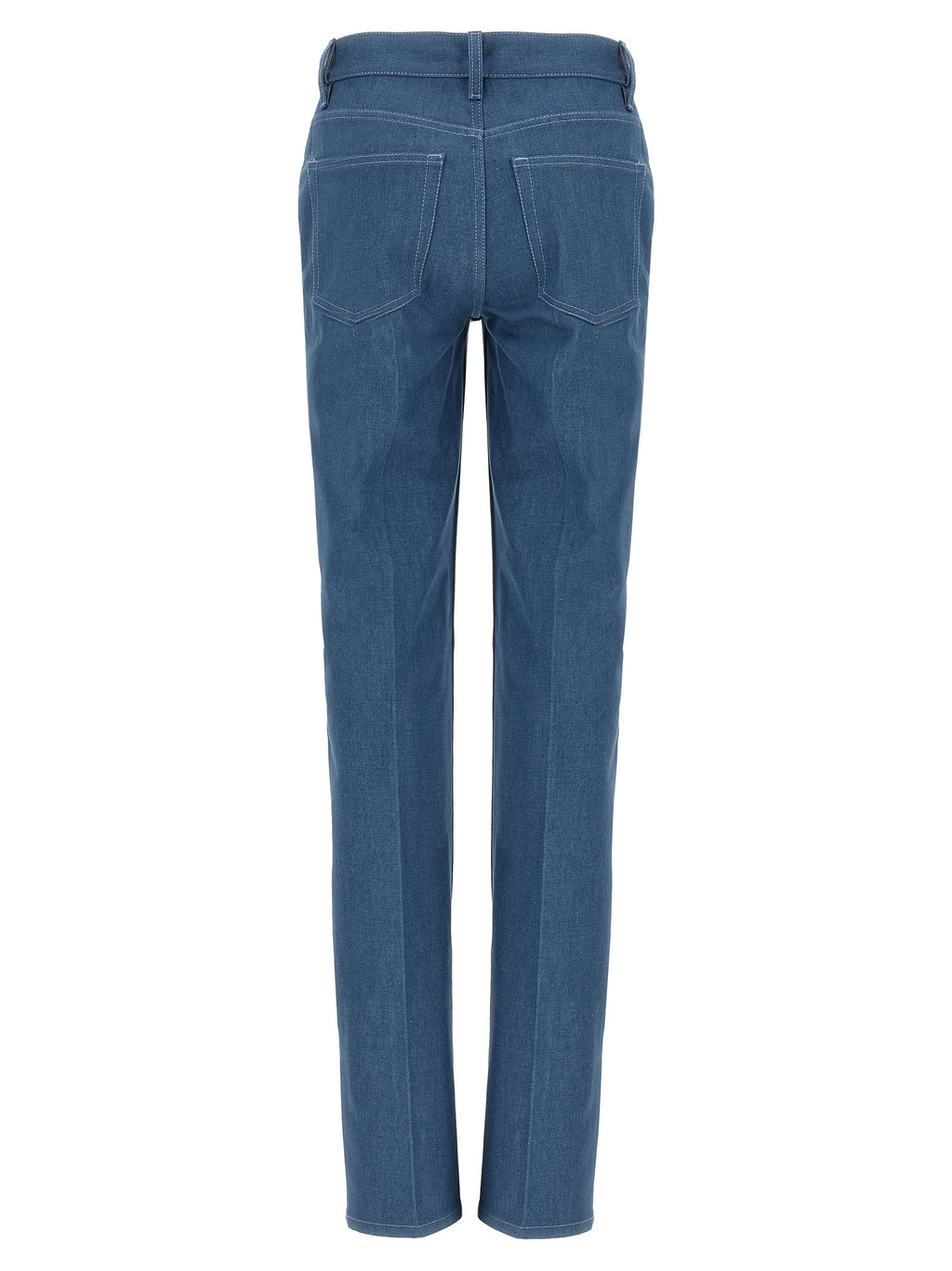 Blaue Jeans aus Baumwolle im geraden Schnitt