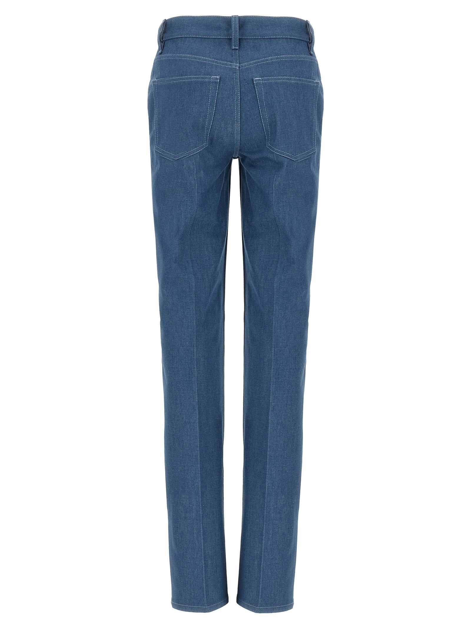 Blaue Jeans aus Baumwolle im geraden Schnitt